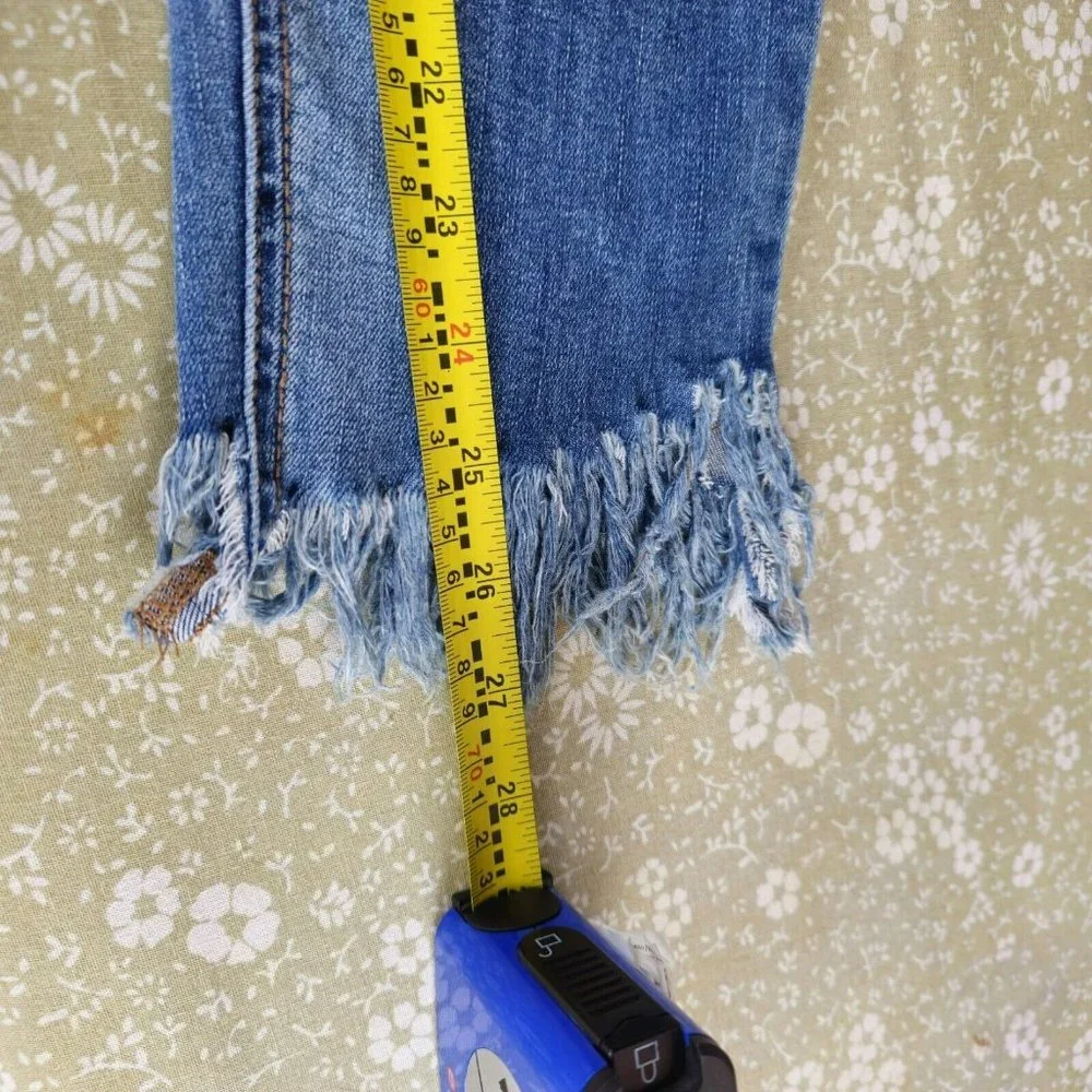 Free People Jeans Womens Size‎ 27 Distressed Great Heights Frayed Skinny Stretch